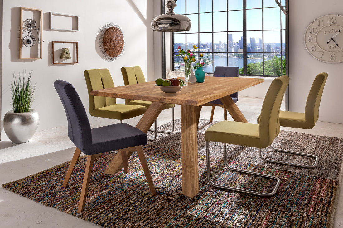 Mesa de comedor de roble 