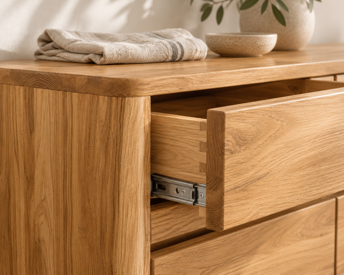 Aparador cómoda Elsa 6 de NordicStory en madera maciza de roble