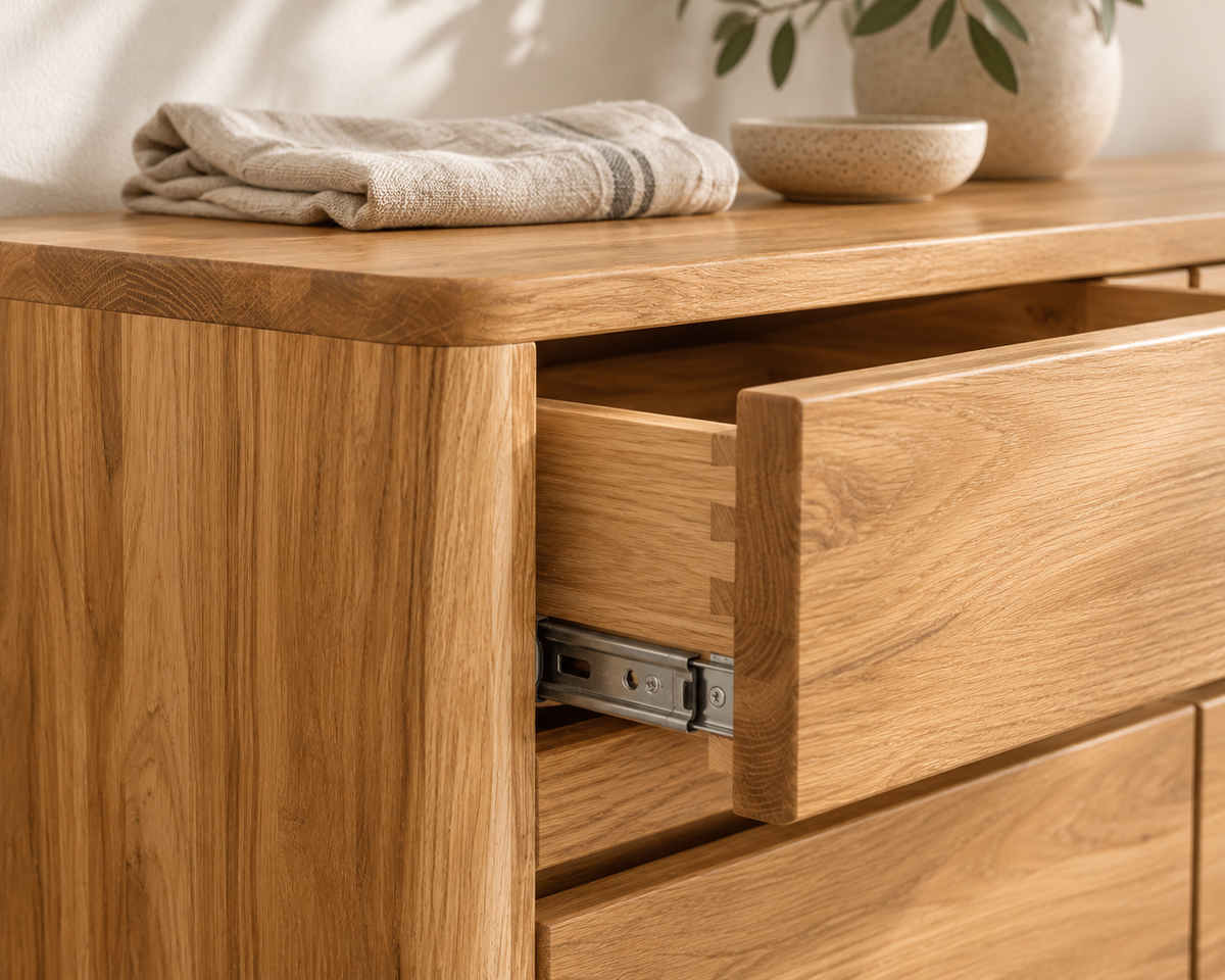 Aparador cómoda Elsa 6 de NordicStory en madera maciza de roble