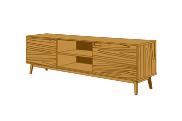 Muebles TV madera maciza