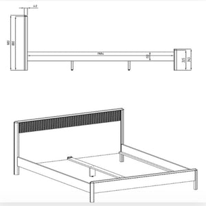 Cama matrimonio de madera maciza roble Oxford | NordicStory