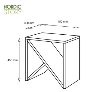 Mesa auxiliar, mesita de noche de madera maciza de roble Denmark | NordicStory