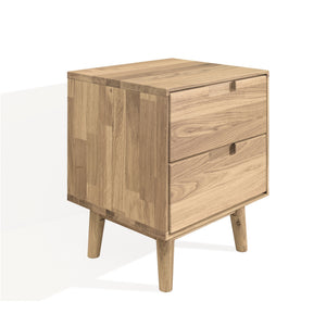 Mesita de noche de madera maciza de roble Escandi | NordicStory