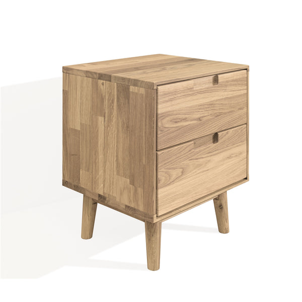 Mesita de noche de madera maciza de roble Escandi | NordicStory
