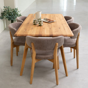 Mesa rectangular de comedor de madera maciza de roble Geneva | NordicStory