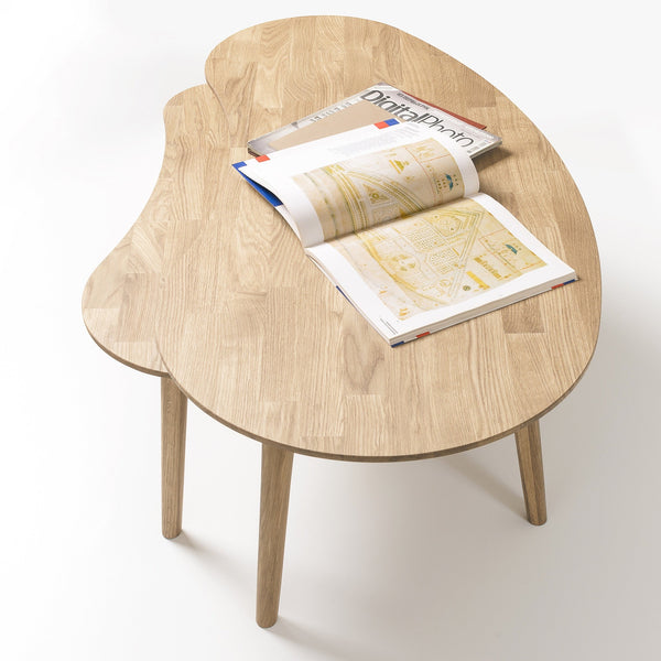 Mesa de centro apilables de madera maciza de roble Escandi | NordicStory