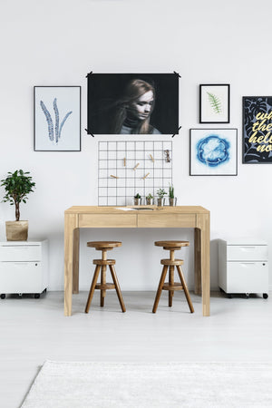 Mesa escritorio de madera maciza de roble Axel I | NordicStory