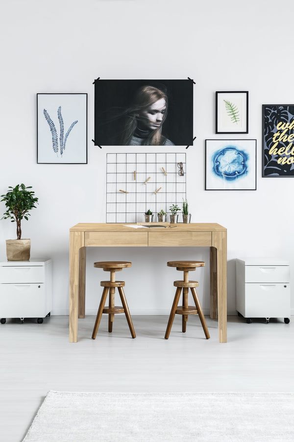 Mesa escritorio de madera maciza de roble Axel I | NordicStory
