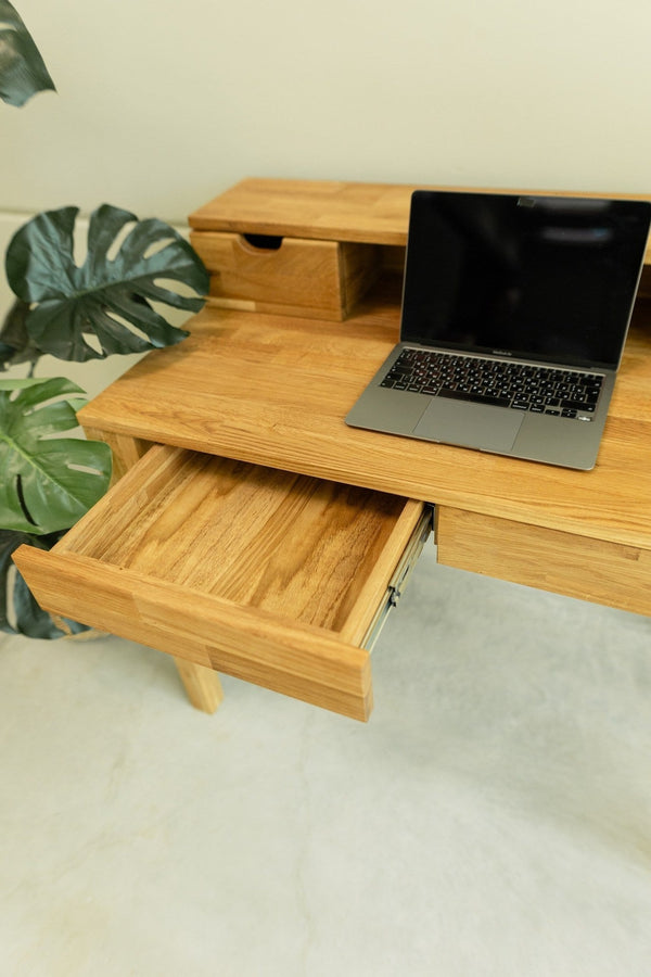 Mesa escritorio de madera maciza de roble Axel II | NordicStory