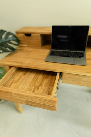 Mesa escritorio de madera maciza de roble Axel II | NordicStory
