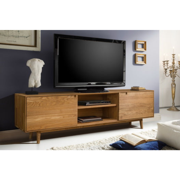 Mueble de TV de madera maciza de roble Escandi | NordicStory
