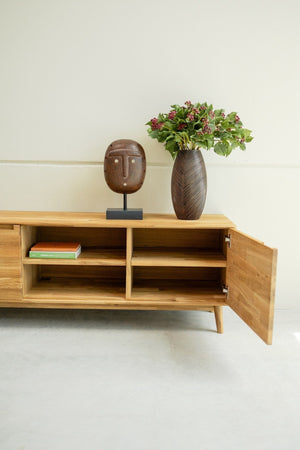 Mueble de TV de madera maciza de roble Escandi | NordicStory