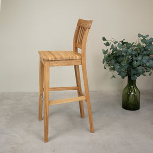 Taburete de bar de madera maciza de roble Provance | NordicStory