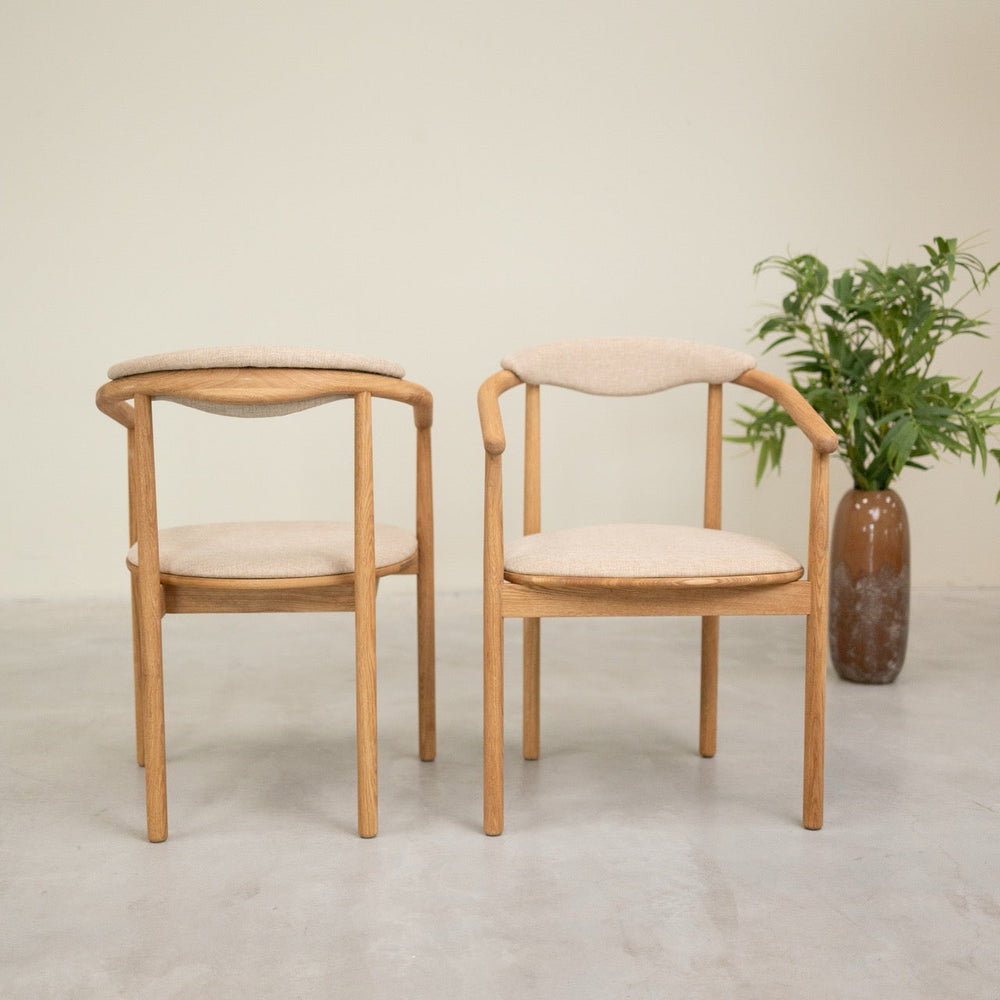Pack de 2 o 4 Sillas de Comedor Lord, Estructura de Madera Maciza de Roble | NordicStory