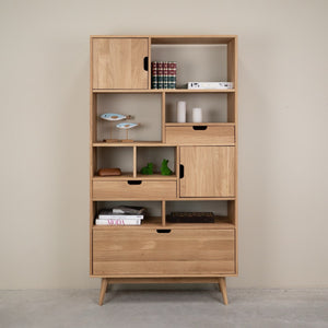 Estanteria Libreria de madera maciza de roble Escandi Atelier 3 | NordicStory