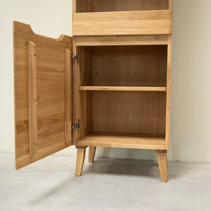 Armario Vitrina de madera maciza de roble Milan 1 | NordicStory