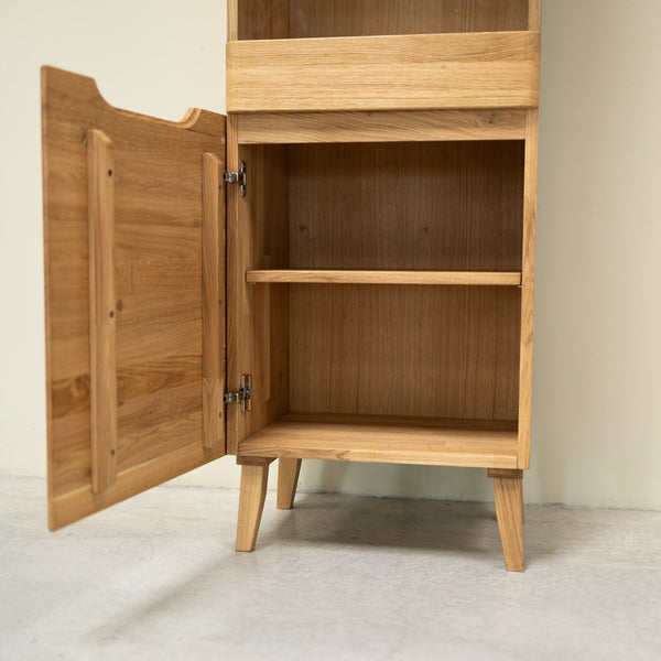 Armario Vitrina de madera maciza de roble Milan 1 | NordicStory