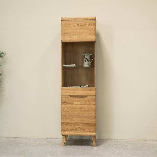 Armario Vitrina de madera maciza de roble Milan 1 | NordicStory