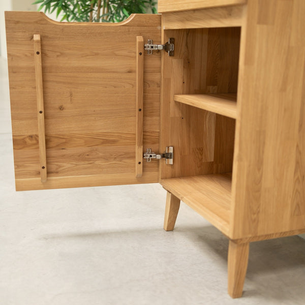 Armario Vitrina de madera maciza de roble Milan 1 | NordicStory