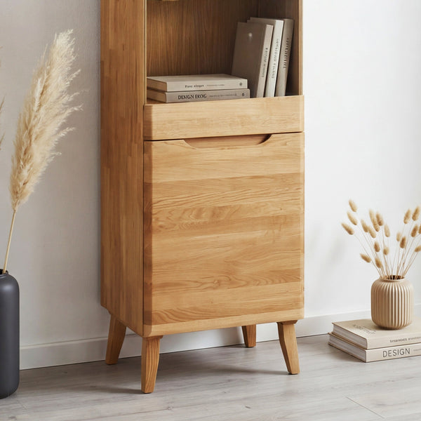 Armario Vitrina de madera maciza de roble Milan 1 | NordicStory