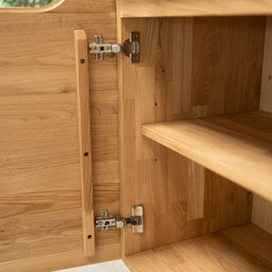 Armario Vitrina de madera maciza de roble Milan 1 | NordicStory