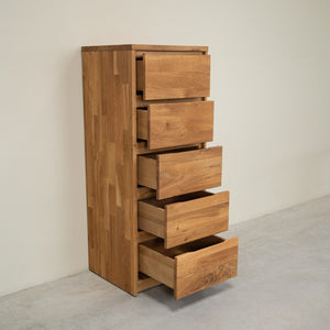 Cómoda alta de madera maciza de roble Oregon | NordicStory
