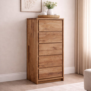 Cómoda alta de madera maciza de roble Oregon | NordicStory