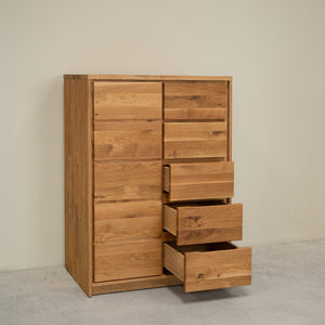 Aparador alto de madera maciza de roble Oregon 1.5 | NordicStory