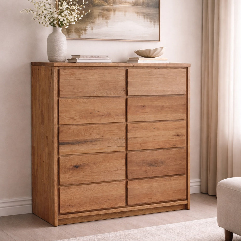 Aparador alto de madera maciza de roble Oregon 1.5 | NordicStory