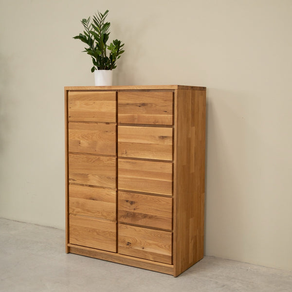 Aparador alto de madera maciza de roble Oregon 1.5 | NordicStory