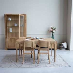 Mesa de comedor extensible de madera maciza de roble BERGAMO | NordicStory