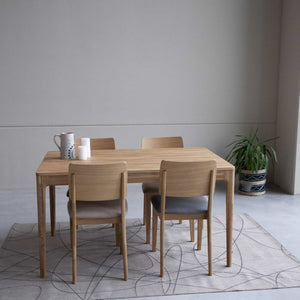 Mesa de comedor extensible de madera maciza de roble BERGAMO | NordicStory