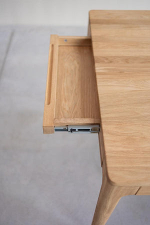 Mesa de comedor extensible de madera maciza de roble BERGAMO | NordicStory