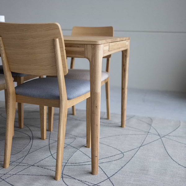 Mesa de comedor extensible de madera maciza de roble BERGAMO | NordicStory