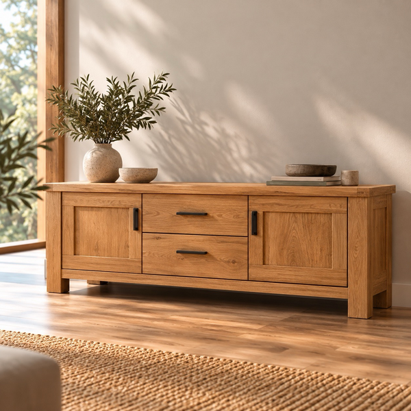 Mueble de TV de madera maciza roble Aden | NordicStory