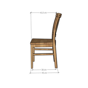 Pack de 2 o 4 Sillas de Comedor de Madera Maciza de Roble Provance | NordicStory