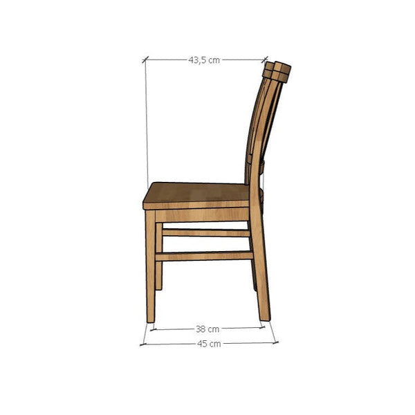 Pack de 2 o 4 Sillas de Comedor de Madera Maciza de Roble Provance | NordicStory