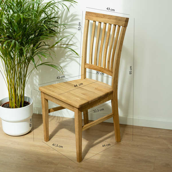 Pack de 2 o 4 Sillas de Comedor de Madera Maciza de Roble Provance | NordicStory