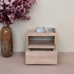 Mesita de noche de madera maciza de roble Denmark | NordicStory