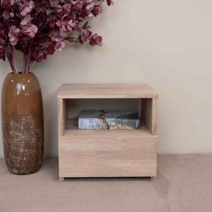 Mesita de noche de madera maciza de roble Denmark | NordicStory