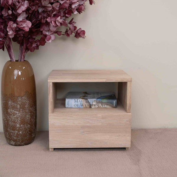 Mesita de noche de madera maciza de roble Denmark | NordicStory