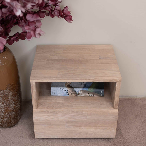 Mesita de noche de madera maciza de roble Denmark | NordicStory