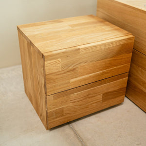 Mesita de noche de madera maciza de roble Denmark 2 | NordicStory