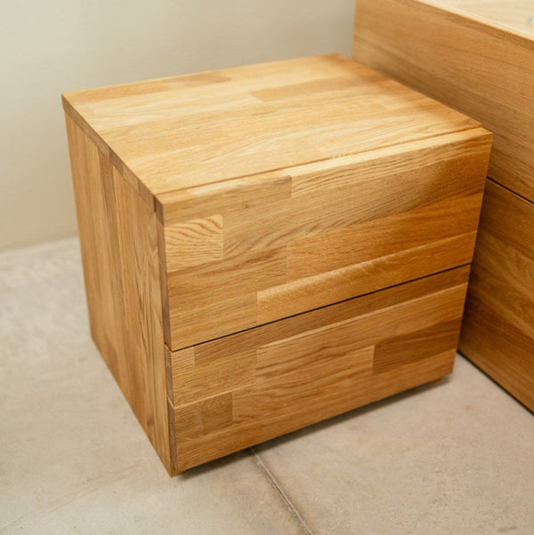 Mesita de noche de madera maciza de roble Denmark 2 | NordicStory
