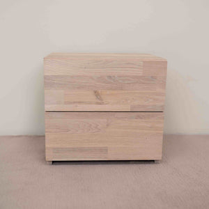 Mesita de noche de madera maciza de roble Denmark 2 | NordicStory