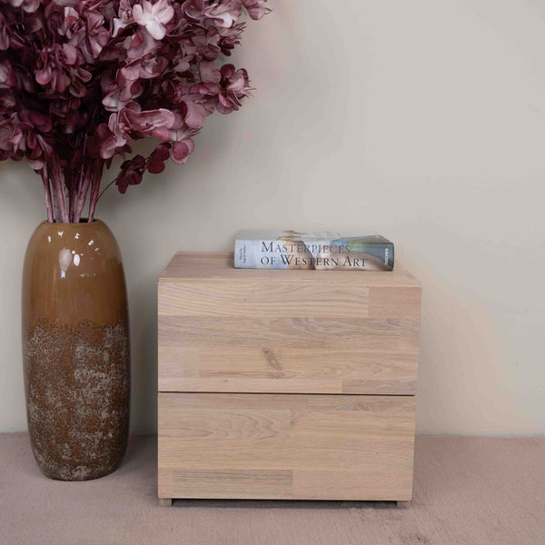 Mesita de noche de madera maciza de roble Denmark 2 | NordicStory