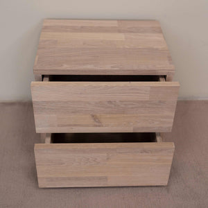Mesita de noche de madera maciza de roble Denmark 2 | NordicStory