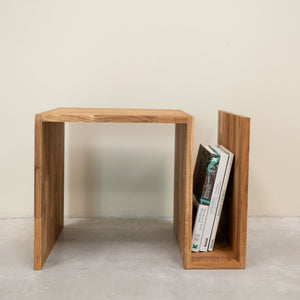 Mesa auxiliar de madera maciza de roble Sofi | NordicStory