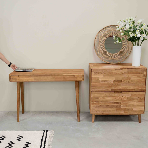 Mesa escritorio tocador de madera maciza de roble Escandi | NordicStory