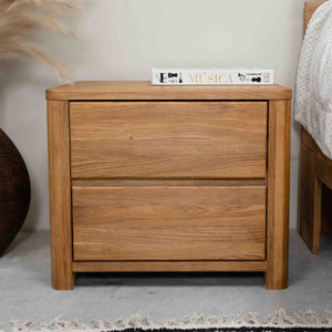 Mesa de noche de madera maciza de roble Elsa | NordicStory